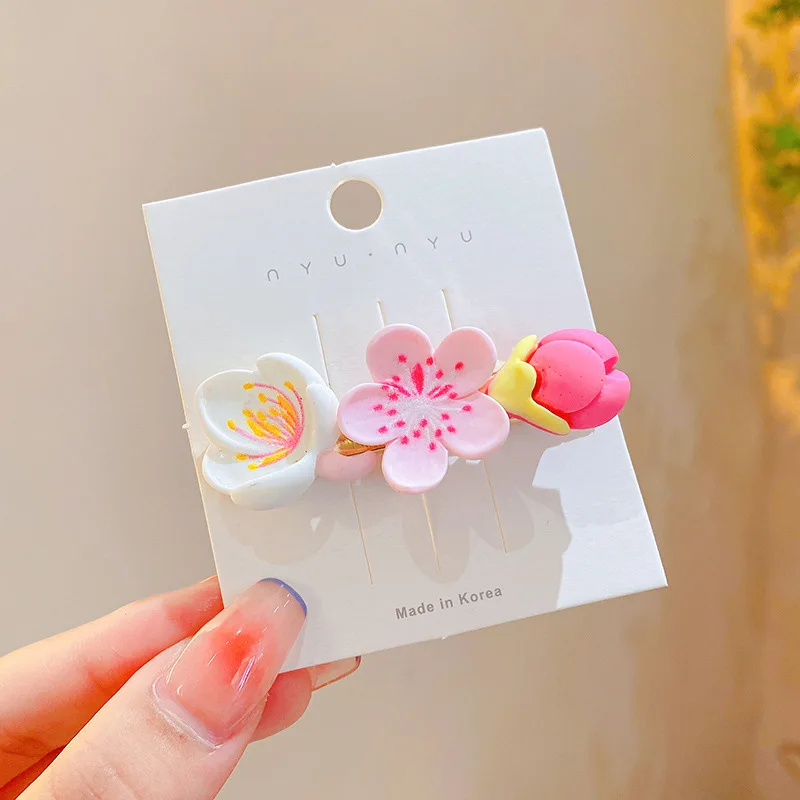 Small Flowers Hair Clips Baby Girls Cute Hair Accessories Children Hair Grips Kids Hair Wear Barrettes Toddler Hairpins Headwear