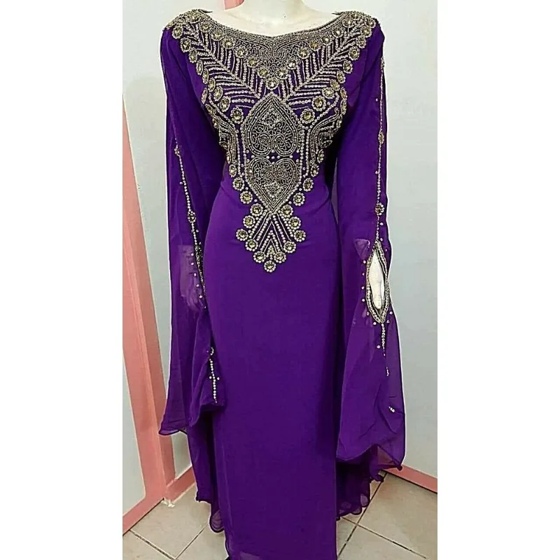 Kaftans Farasha Abaya Dress In Dubai Morocco Very Fancy Long Dress European and American Fashion Trend