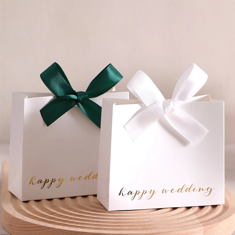 

30/50pcs Personalized Wedding Gift Bag Bridesmaid Jewelry Perfume Packaging with Bow Ribbon Shopping Travel Cosmetic Cloth Sack