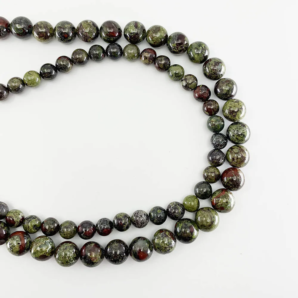 62Pcs Natural Dragon Blood Stone Loose Bead Round Bead Bracelet, Necklace Accessories, Versatile Semi Finished Bead Wholesale