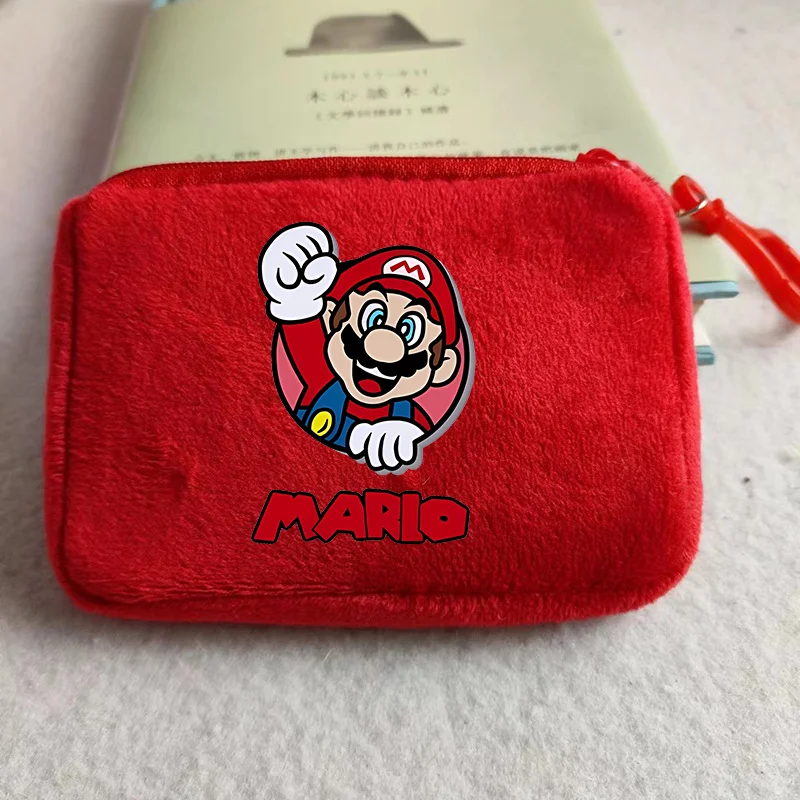 

Super Mario Bros Wallet Cartoon Coin Zipper Boys Girls Fashion Headphone Mini Storage Bag Schoolbag Pendant Kids Birthday Gift