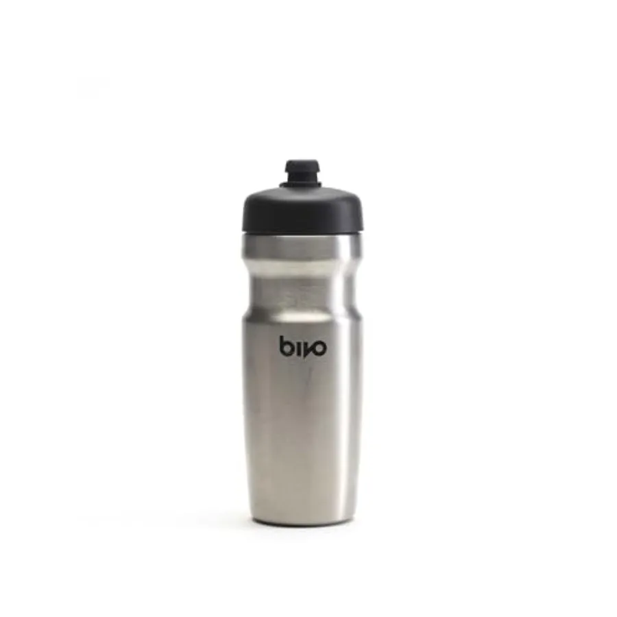 

Trio Mini 17oz Insulated Stainless Steel Bike Water Bottle - for Cycling - Compact Fits Most Cages Dishwasher Safe High Flow Sp