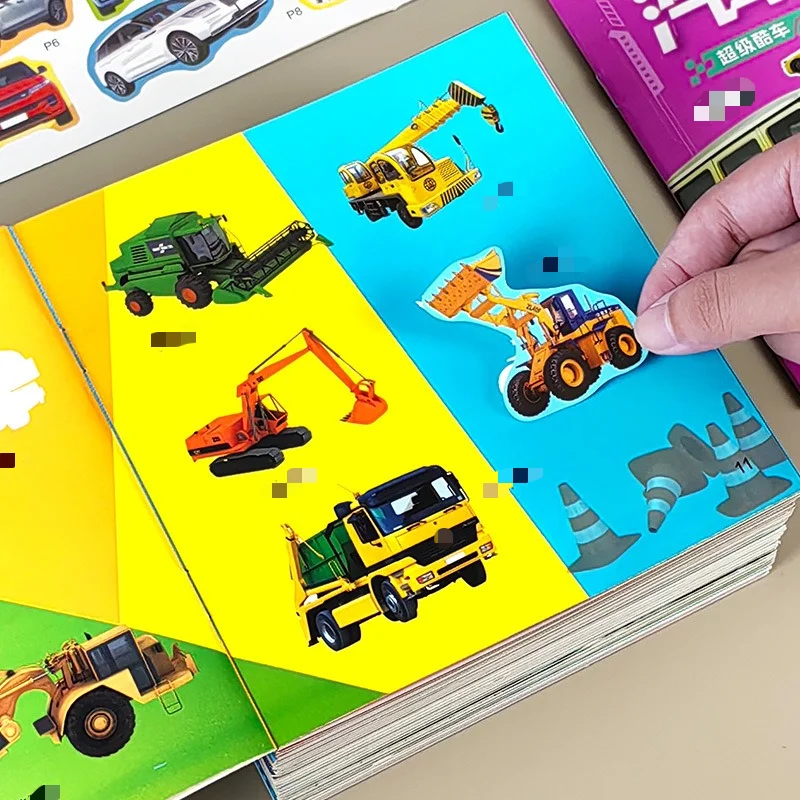 Boys' Toys, Focus Stickers, Children's Engineering Vehicles, Transportation Vehicles, Car Fans, Stickers, Puzzle, Birthday Gifts