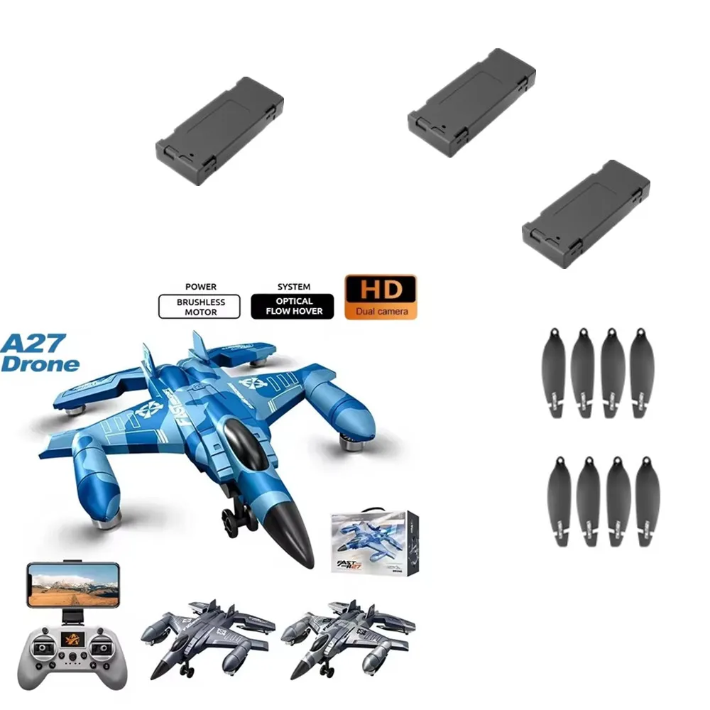 

Запчасти A27, аккумулятор 3,7 В, 1800 мАч/пропеллер/использование для аккумулятора дрона A27, оригинальные детали радиоуправляемого самолета A27