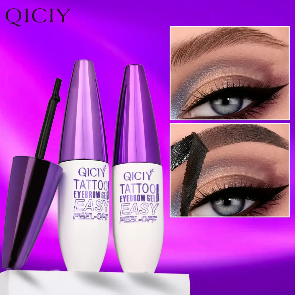 Pegamento para cejas, crema para teñir, resistente al agua, a prueba de sudor, duradero, sin decoloración, lápiz estilo estéreo para cejas salvajes
