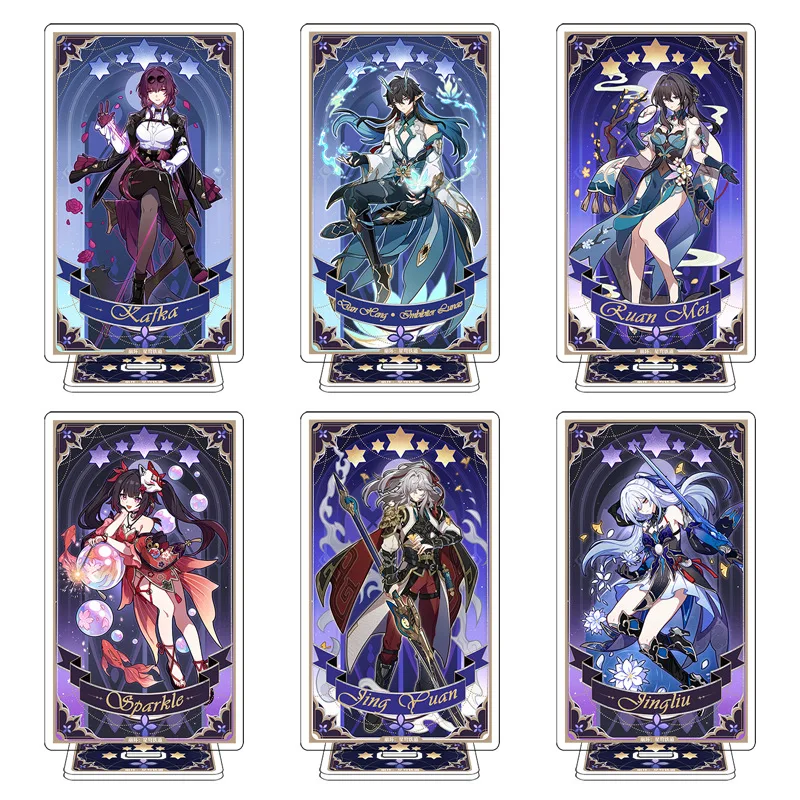 StarRail Fable Of Stars Tarot Series 15cm Figure Sparkle Jingyuan Argenti Kafka Standee Double-sided Anime Comic Peripherals