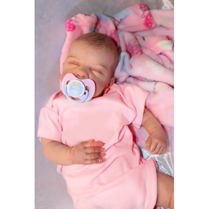 

19inch Reborn Baby Dolls Sleeping Romy Already Painted Newborn Baby Size 3D Painting Skin with Many Details Veins Doll for Girls
