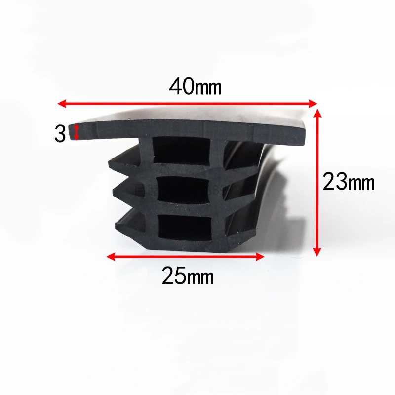 

Rubber T Strip for Solar Photovoltaic Bracket Metal Cable Trench Cover Monocrystalline Solar Panel Sealing 40x23mm Black