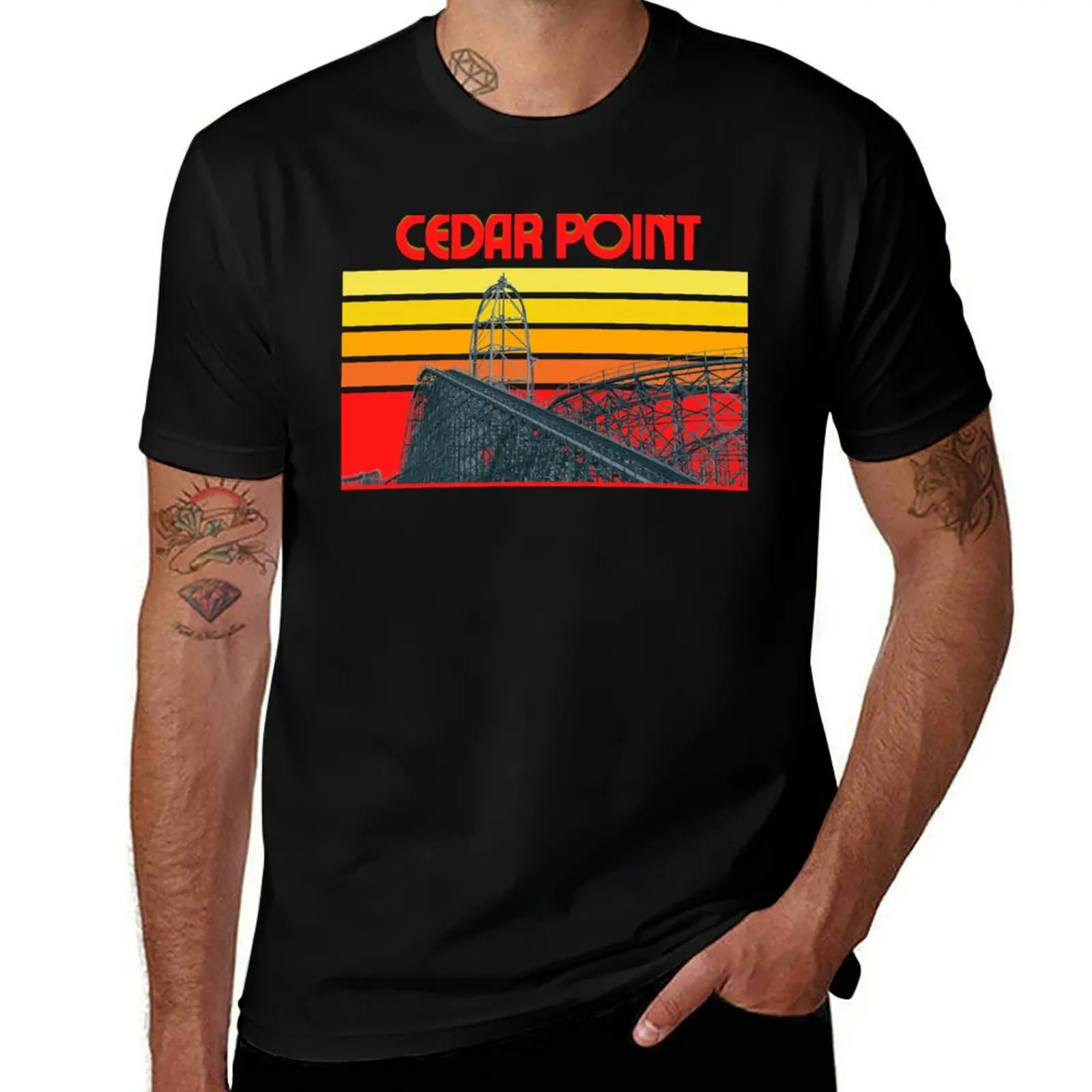 Vintage Cedar Point T-Shirt men t shirt cotton 100% T-Shirt