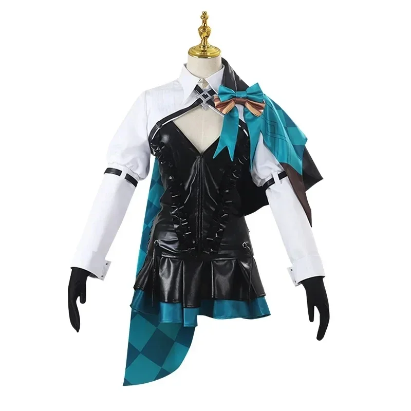 Game Genshin Impact Lynette Cosplay Costume Uniform Dress Gloves Costume Tail Magician Halloween Costume