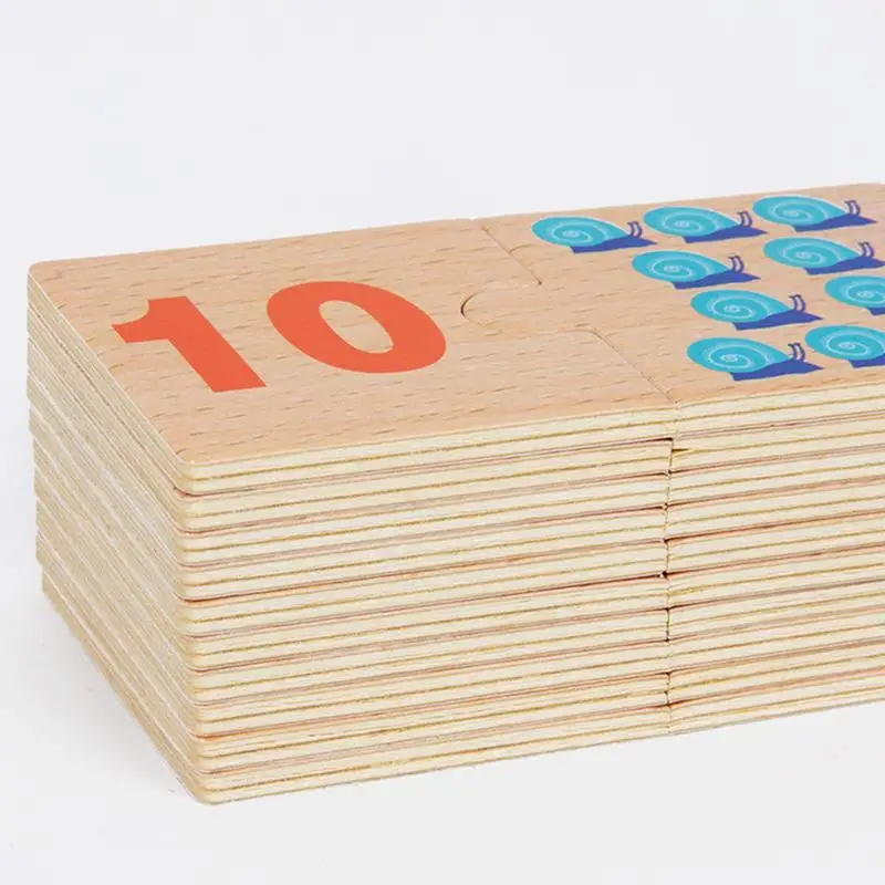 Nummer Wiskundespel 1-10 Houten Nummerpuzzelspel Educatief Tellen Speelgoed Award Winnen Vroeg Leren Tool Homeschoolbenodigdheden