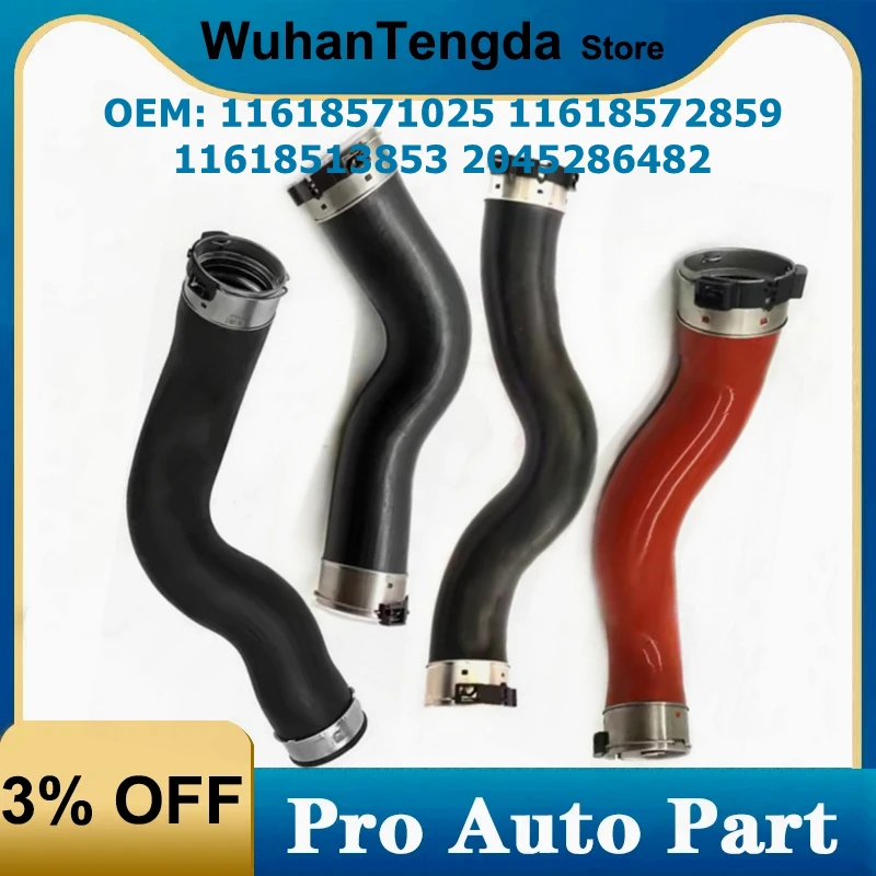 4Pcs Intorcooler Tubocharger Air Intake Hose 11618571025 11618572859 11618513853 A2045286482 for Mercedes Benz BMW