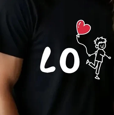 Camiseta impresa para parejas camiseta gráfica femenina de alta calidad camiseta de manga corta