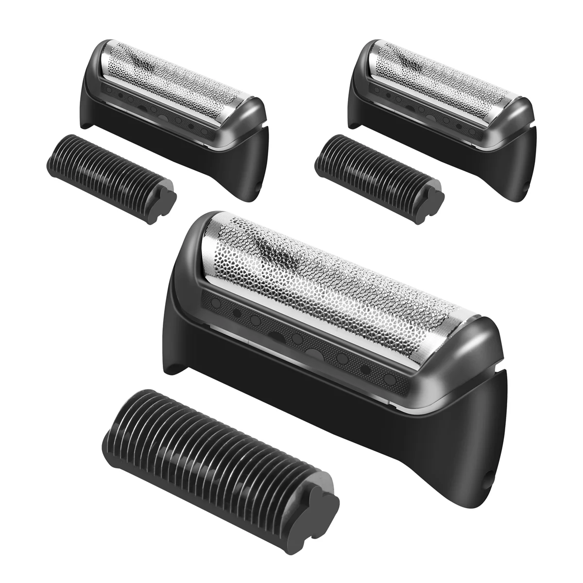 Folha e lâmina de barbear 3PCS para cabeça de barbear Braun 20S 10B 20B 1000 Series