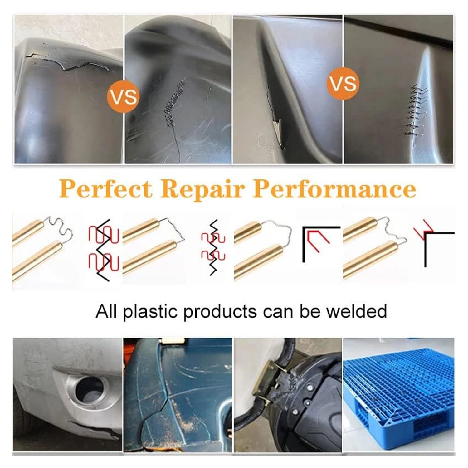 Black 50 W Plastic Welding Gun With 4 Kind Of Nails With EU Plug Hot Stapler Plastic Repair Welder Soldering Kit view 3