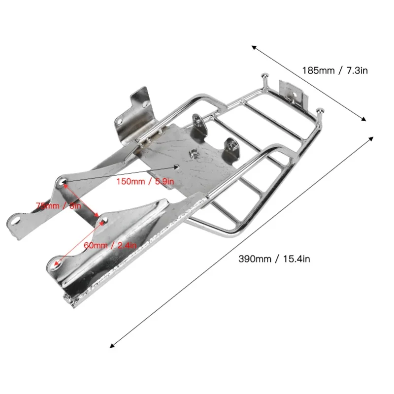 Motorcycle Rear Luggage Rack Increased Storage Space Luggage Carrier Support Holder For Monkey Z50 Z50J