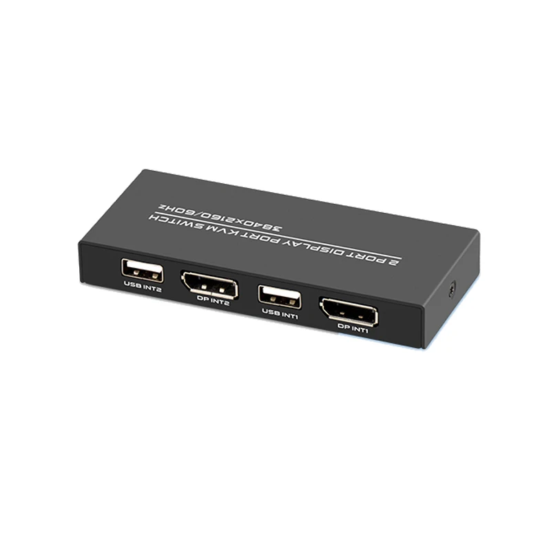 Switch KVM DisplayPort a 2 porte HD 2 in 1 out DP switch 2 pezzi condividi un set di tastiera mouse monitor stampante USB U disk sharer