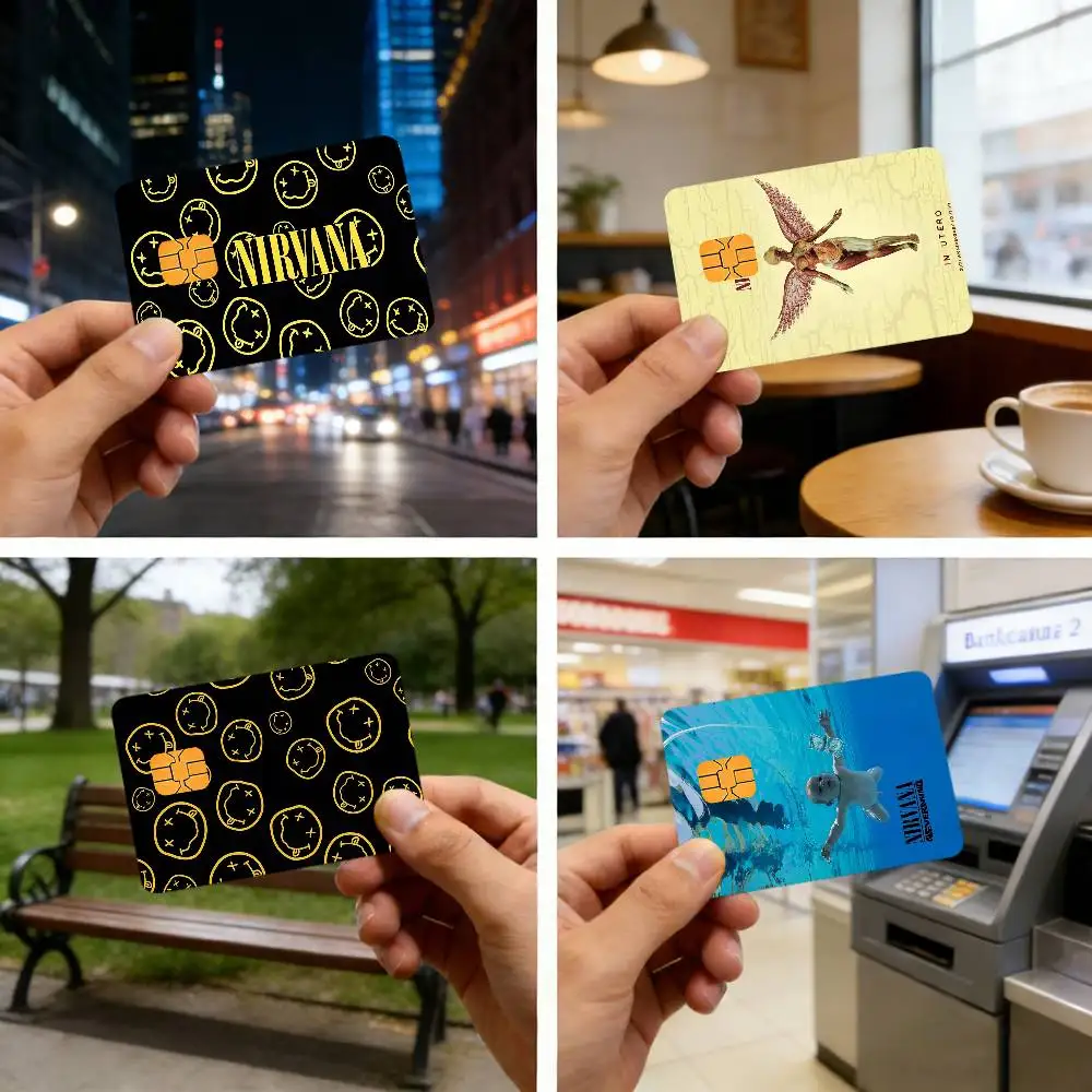 N-nirvana-a singer Waterproof skin protector stickers for bank cards credit cards debit cards public transport cards