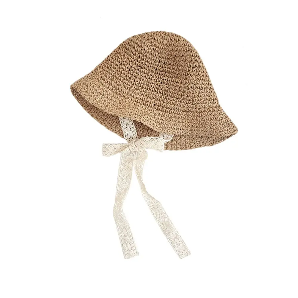 

Детская солнцезащитная пляжная шляпа принцессы, панамская кепка, кружевная шляпа, соломенная кепка