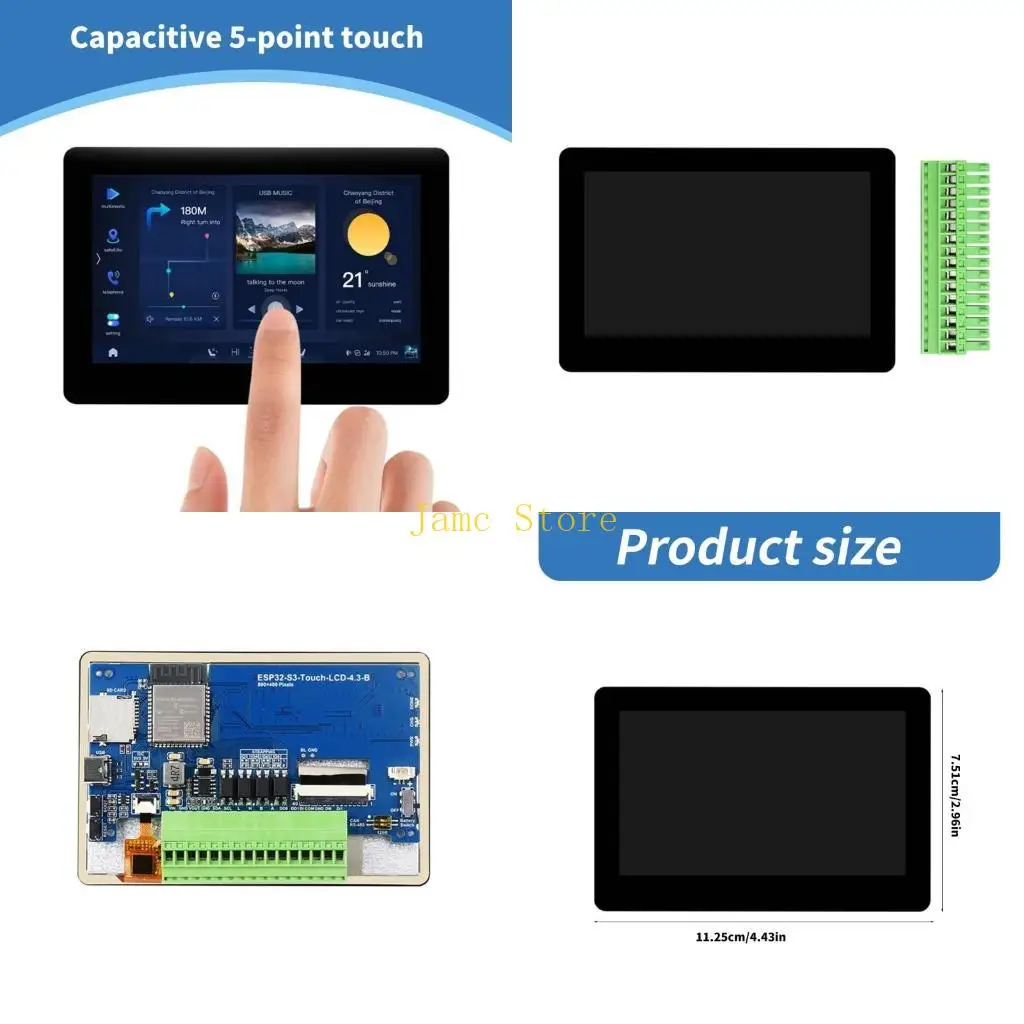 

LX0B 4,2 "экран дисплея 800x480 для LVGL ESP32 WIFI и Bluetooth-совместимая макетная плата 4,2-дюймовый ЖК-TFT-модуль