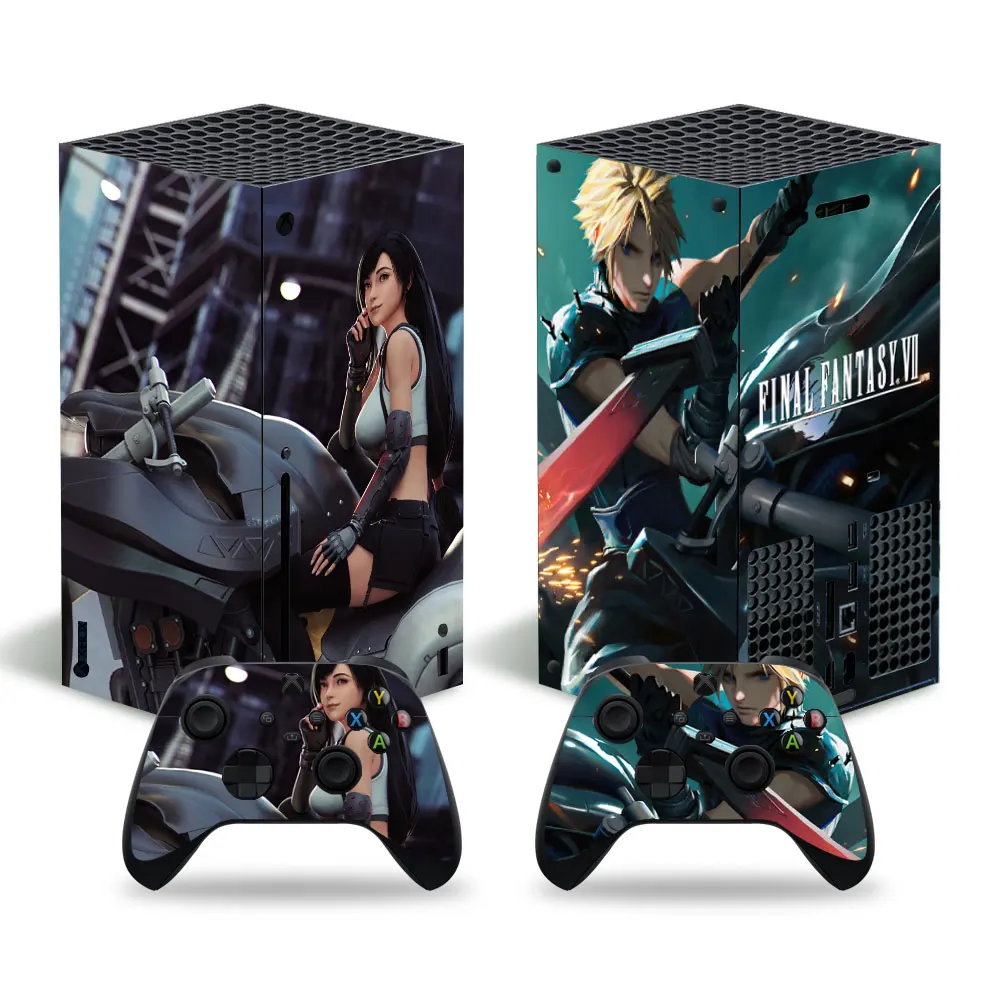 Final Fantasy Style skórka naklejka naklejka na konsolę Xbox Series X i 2 kontrolery seria Xbox X skórka naklejka Viny