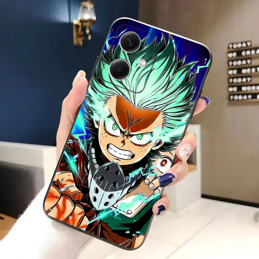 

Cartoon My Hero Academy Phone Case For Redmi Note 15 14 13 12 12S 11 11T 11S 10 9T 9 Pro TPU Case Funda DIY Shell Capa Cover