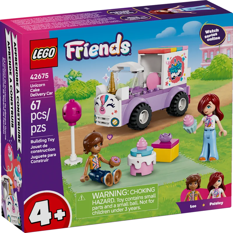 

LEGO® Friends Unicorn Cake Delivery Car Toy 42675 Girls and Boys Build A Cute Unicorn-themed Car Kids Ages 4 and Up 67Pieces