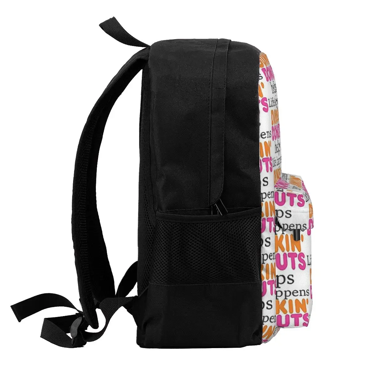 Life Happens... Dunkin Donuts Helps Backpack Hot Sale Daypack Large Capacity Boys Girls BookBag School Bag  for Men Women view 4