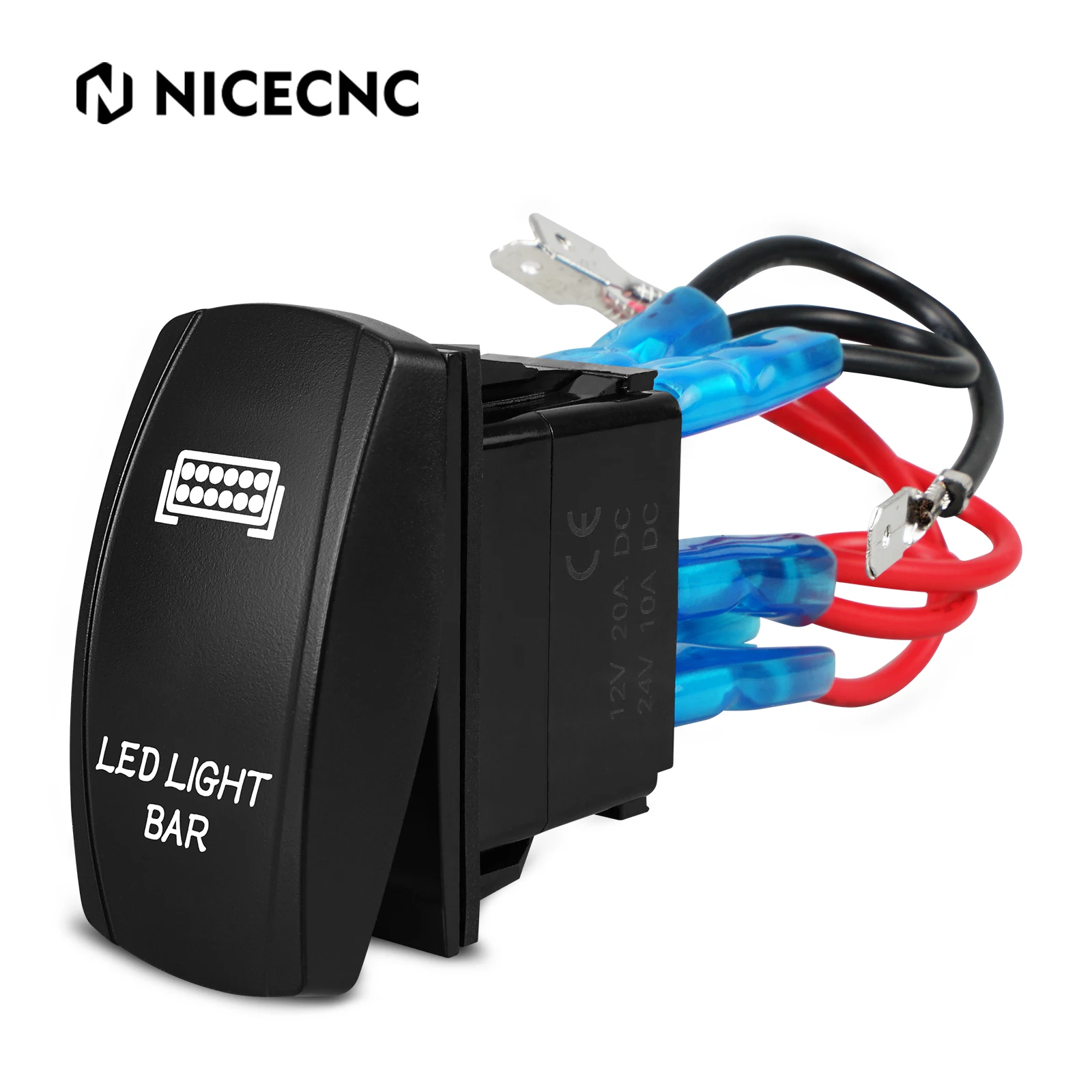 

NICECNC LED Light Bar Switch with Switch Jumper Wire Set 12V/14V For Arctic Cat MAVERICK X3 Polaris RZR XP TURBO 1000 RZR PRO XP
