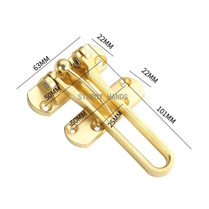 1 шт., противоугонная дверная пряжка из цинкового сплава, дверной замок для спальни, детской комнаты, внутренняя защитная цепь, пряжка для отеля, болт, страховая дверная засов