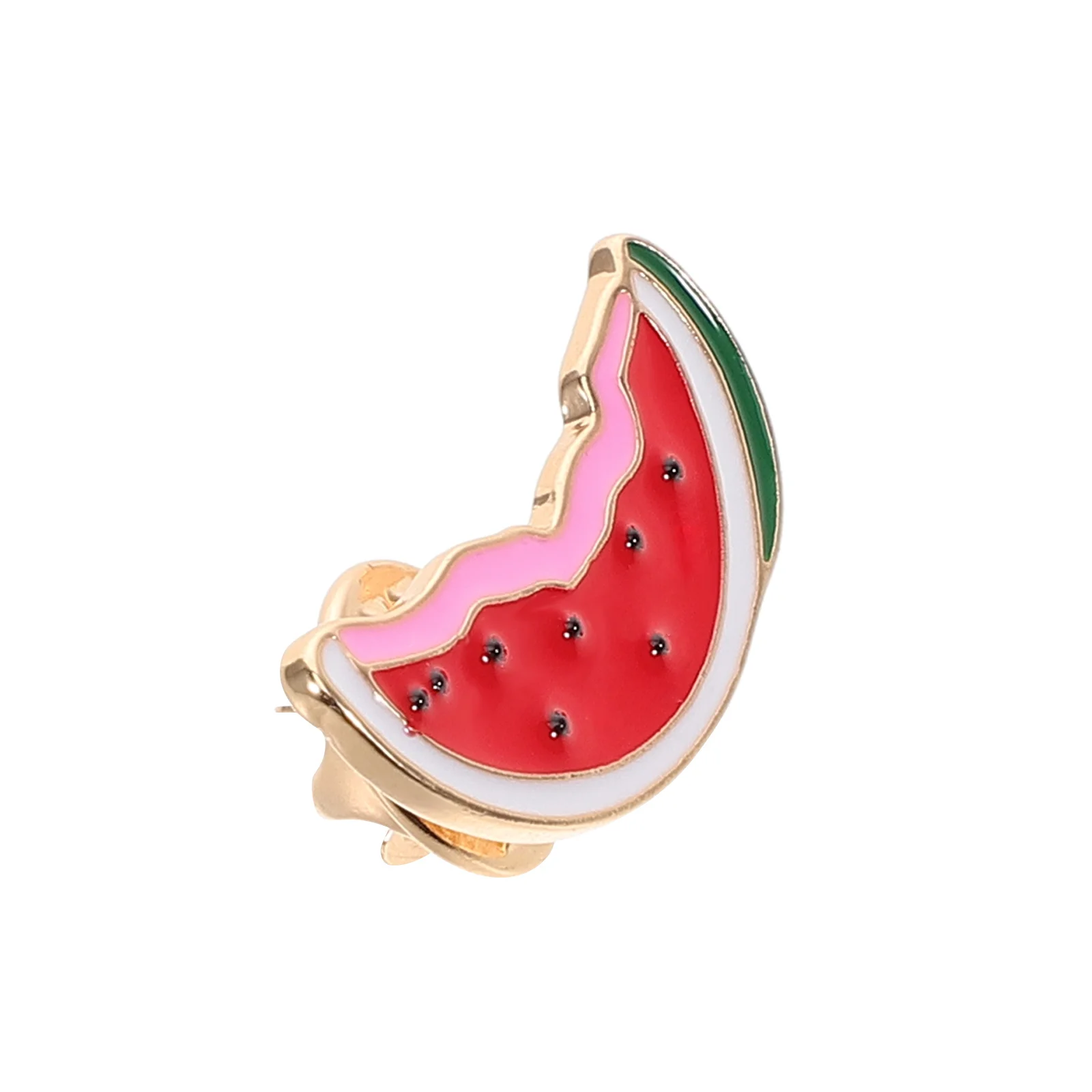 Watermelon Brooch Pin Cute Cartoon Fruit Clothing Bag Accessory Decoration Metal Stylish Badge Watermelon Decorative Pin