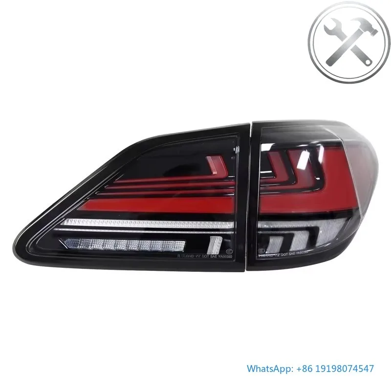 

2009‑2015 Mid Size SUV Full LED Taillights Assembly Red Turn Signal Yellow Light ABS Material Clear Lens 12V Waterproof Auto P