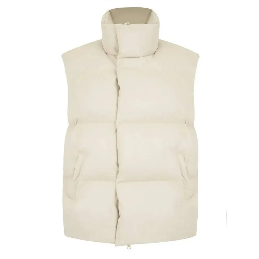 2025 Autumn Winter Women New Cotton Padded Vest Coat  Loose Commuting Sporty Casual Outerwear Jacket