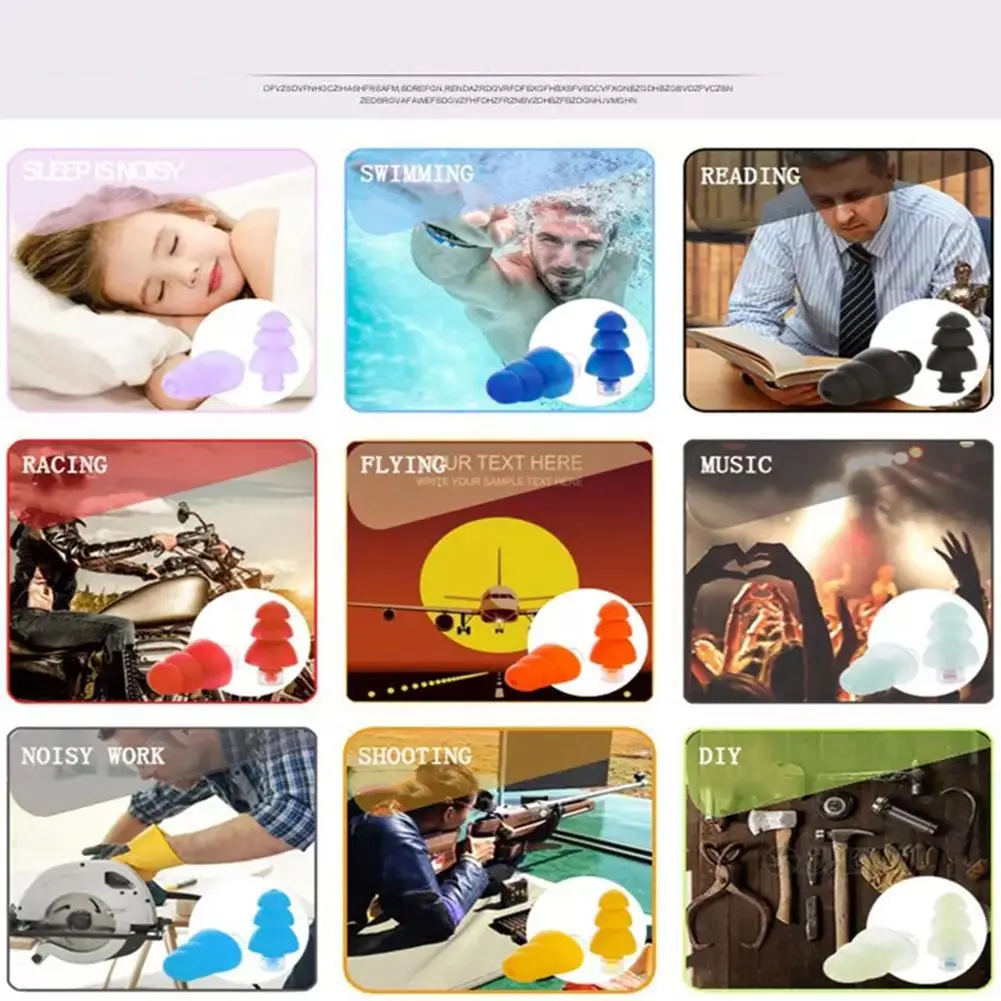 Earplugs Noise Reduction Plug For Sleep Protector Soundproofing Earplug To Case Silicone Anti Bruit Canceling Sleeping Ear Plug