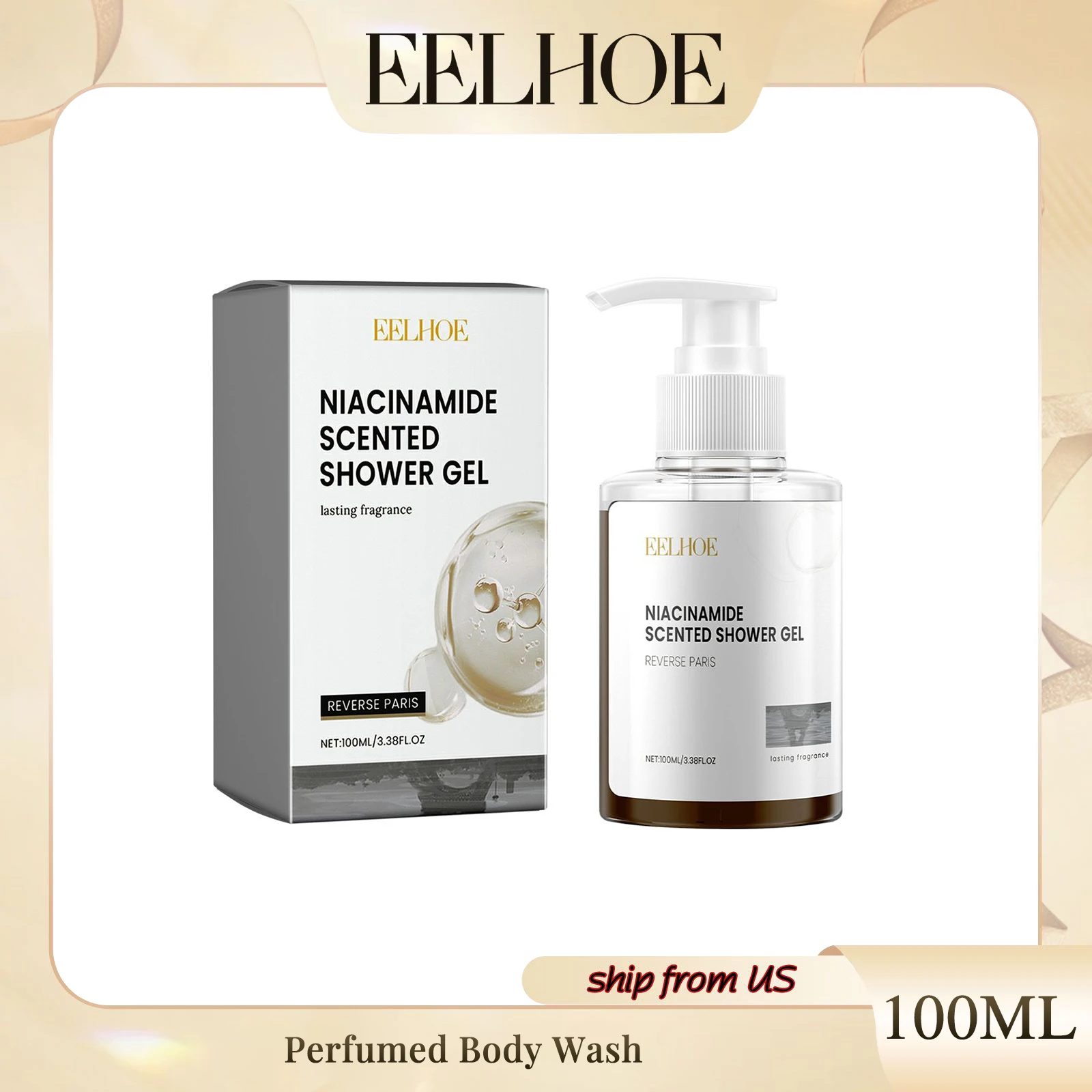 Eelhoe Perfumed Body Wash Gel Body Cleanses Exfoliates Brightening Complexion Delicate Pores Moisturizing Repair Body Wash