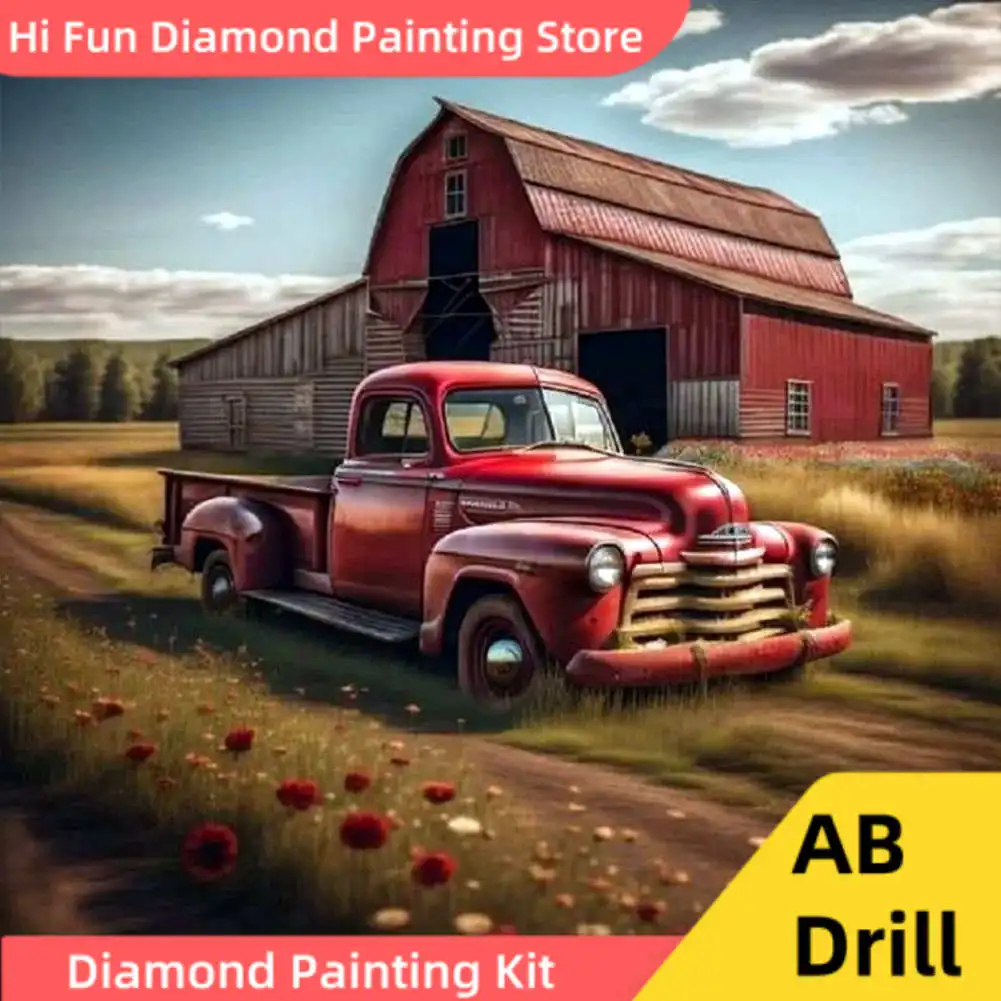 

Алмазная живопись AB Drill, Набор для вышивки крестиком, новинка, алмазная 5D Вышивка своими руками, винтажная картина, драгоценные камни, мозаика, подарок