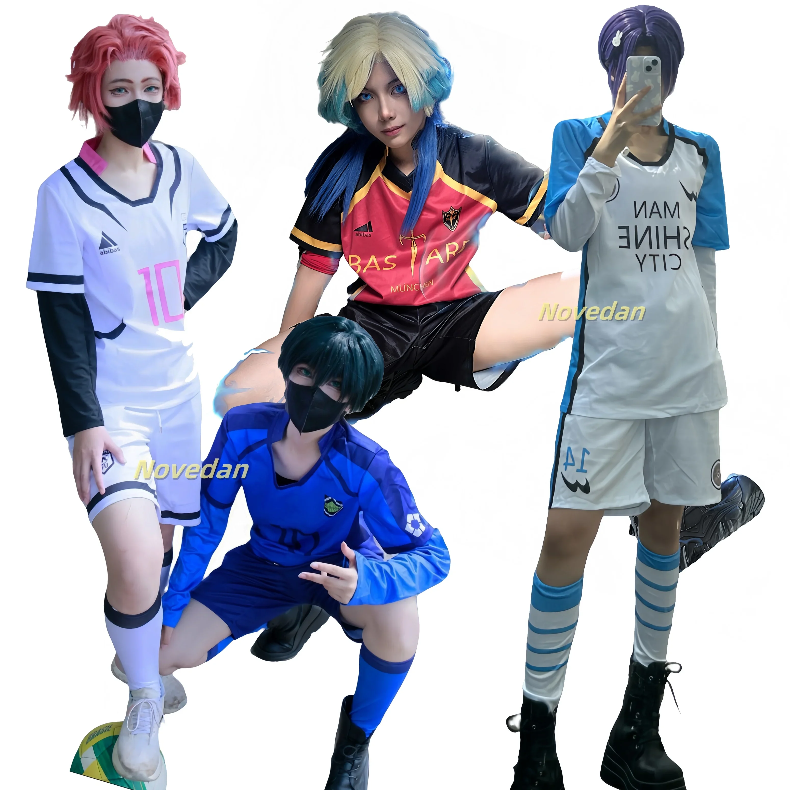 Disfraz de Cosplay de Anime, Jersey de Cosplay de Ness Kaiser, Isagi Nagi, Reo Itoshi, Sae Shidou, Ryuusei, con Pantalones Cortos, Uniforme
