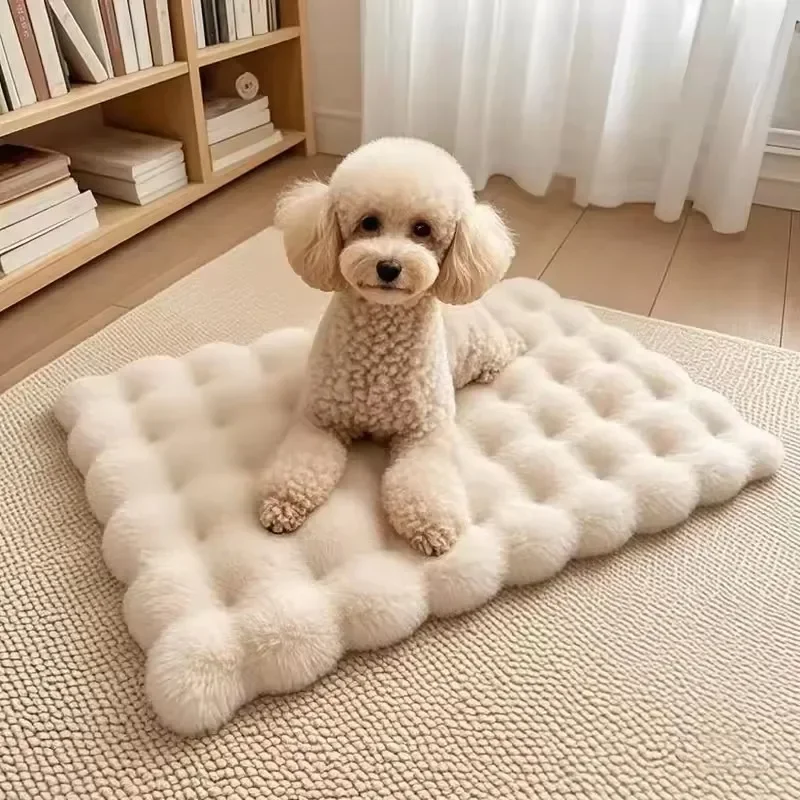 Haustier-Plüschmatte Universell für Alle Jahreszeiten Katzenbett Katzendecke Warme Schlafmatte für Herbst und Winter Hundebett Dicke Hundematte – Detail 11