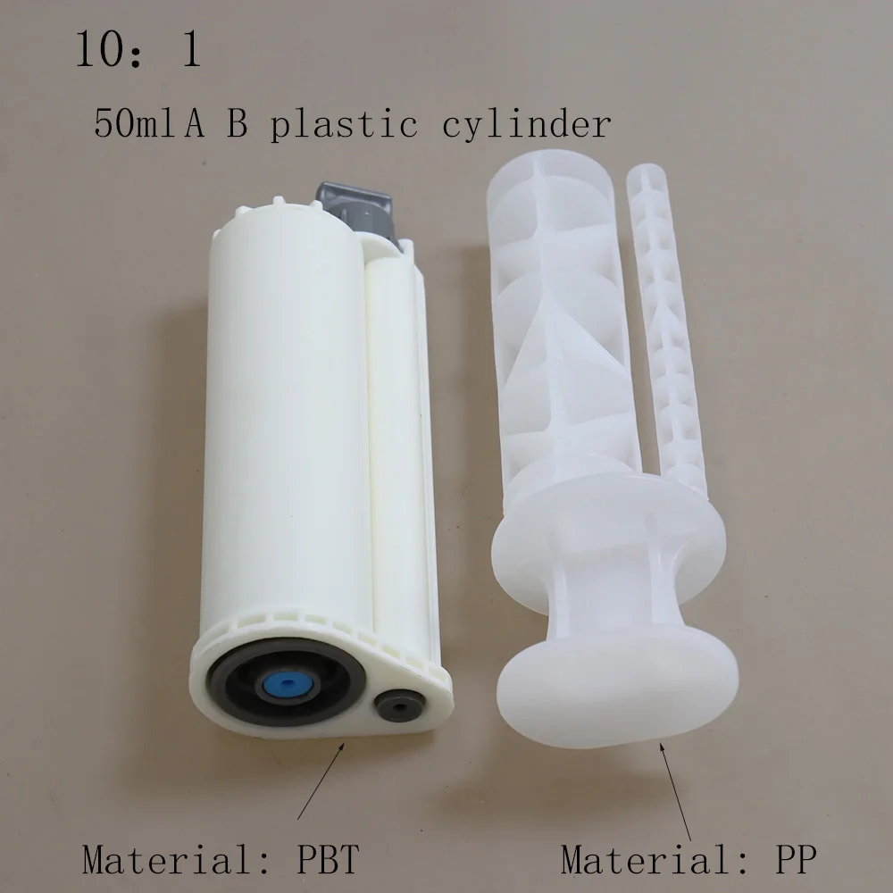 Cilindro in plastica a tubo misto colloidale AB a doppio gruppo 1: 1/2: 1/10: 1 palo di spinta