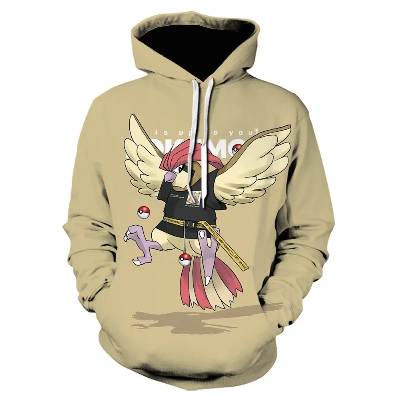 Pokemon HoodieAnime Teen SweatshirtHip Hop TrendyStreetwearPikachuSquirtle CharmanderMewtwo Gengar CoatBirthday Gifts