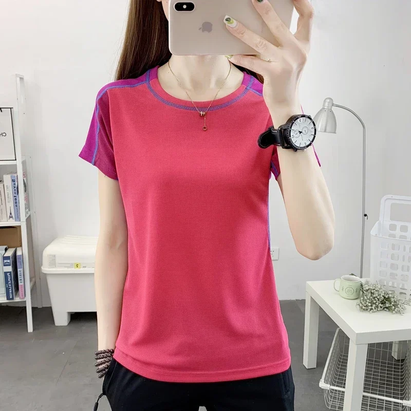 

Summer New Ultra-thin High-quality Fashion Trend Casual Short Sleeved T-shirt For Outdoor Sports Comfort Versatile Slim Fit Top
