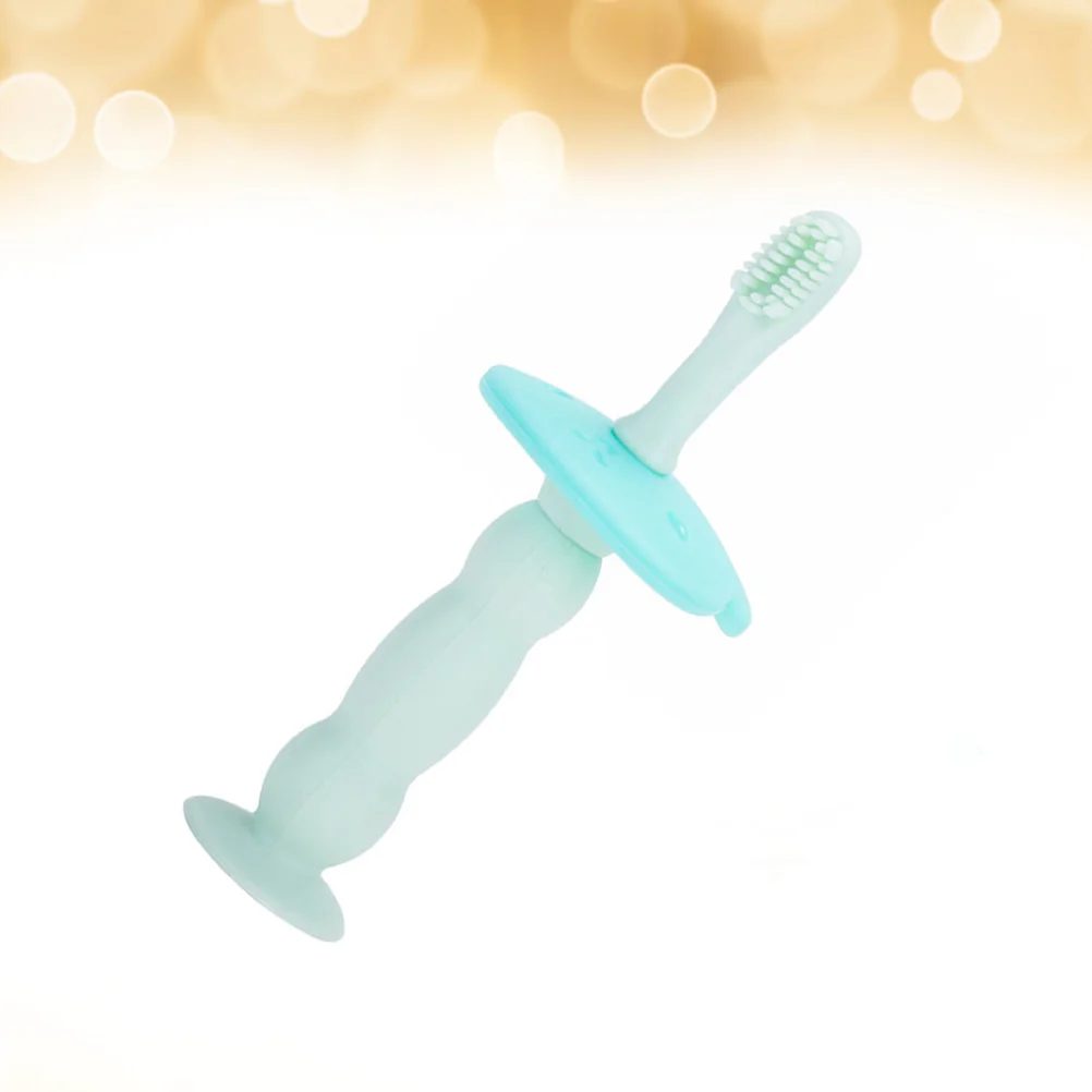 

Children'S Toothbrush Soft Bristles Silicone Teether Toddler Training Brush Baby Training Brush Care Non-Toxic