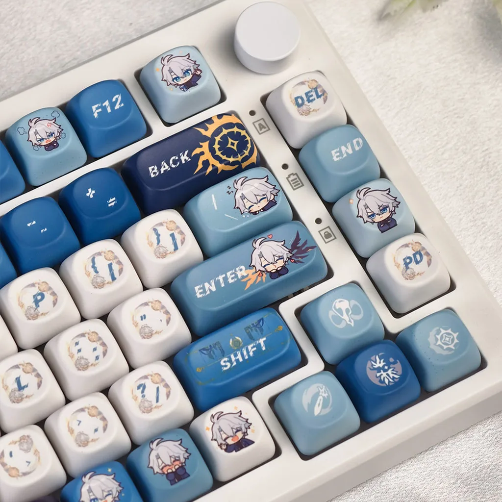 

Honkai Star Rail Phainon Keycap MOA Profile Cartoon Anime Game Keyboard Caps Blue Gradient Cute Q Version PBT Custom Keycaps