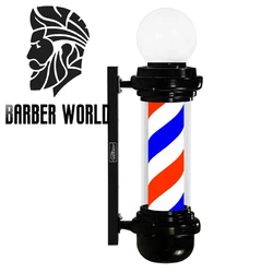 27''Barber Pole Hair Salon Open Sign Barber Shop Red White Blue LED Strips Wall Mount Rotating Light IP54 Waterproof Save Energy