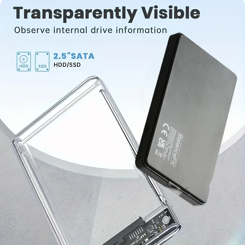 

2,5-дюймовый корпус SATA USB3.1 для жесткого диска, чехлы для мобильных жестких дисков SSD, внешний накопитель, жесткий диск, 5 Гбит/с, 4 ТБ SSD, чехол Sata to USB 3.0