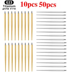 10pcs G23 Titanium 14G/16G/18G Piercing Body Piercing Jewelry Tools Puncture Needle For Belly Eyebrow Guide Needle Piercing Tool