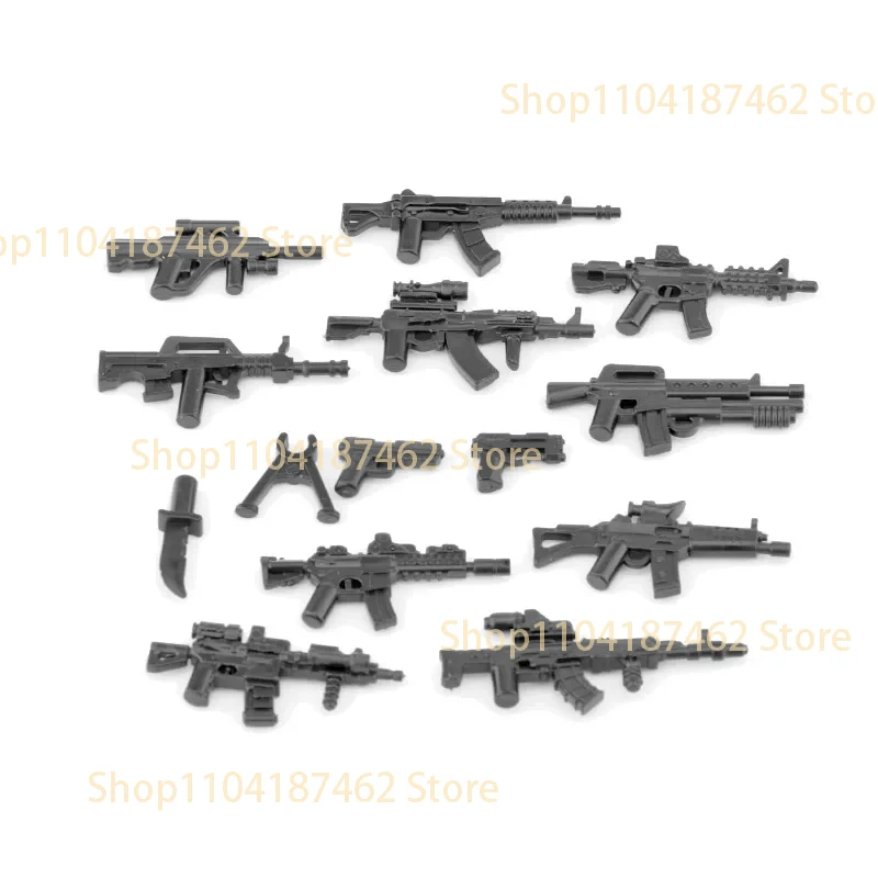 Military Soldiers Figure Weapons Building Blocks Machine Gun AK Rifle Rocket Launcher Equipment Accessory Mini Bricks Toys Gifts view 2