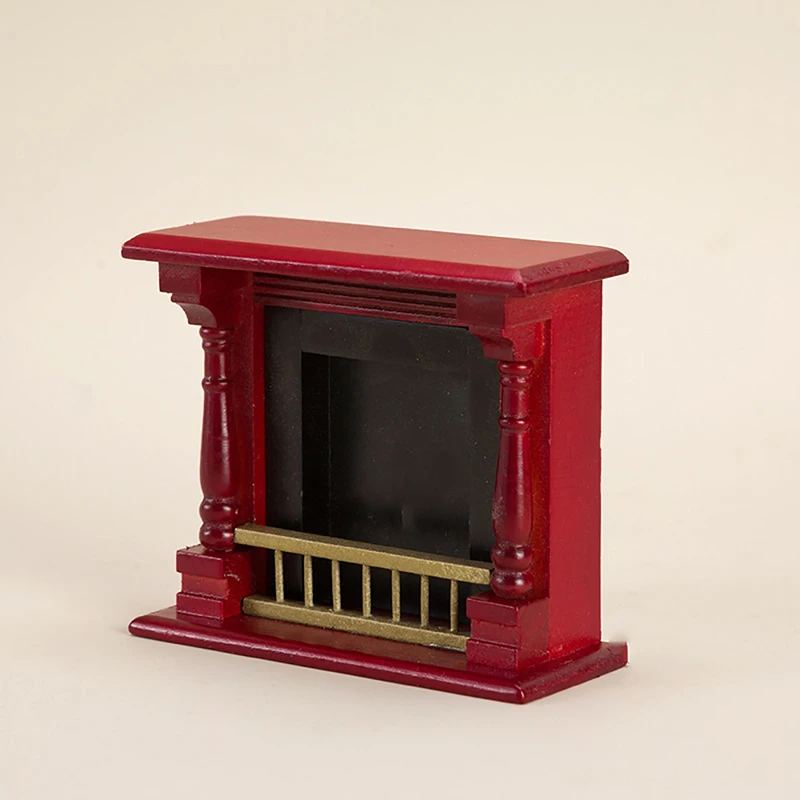 1/12 Dollhouse Miniature Fireplace Model Dollhouse Living Room Furniture Decoration Dolls House Accessories 10.7 x 4 x 9cm