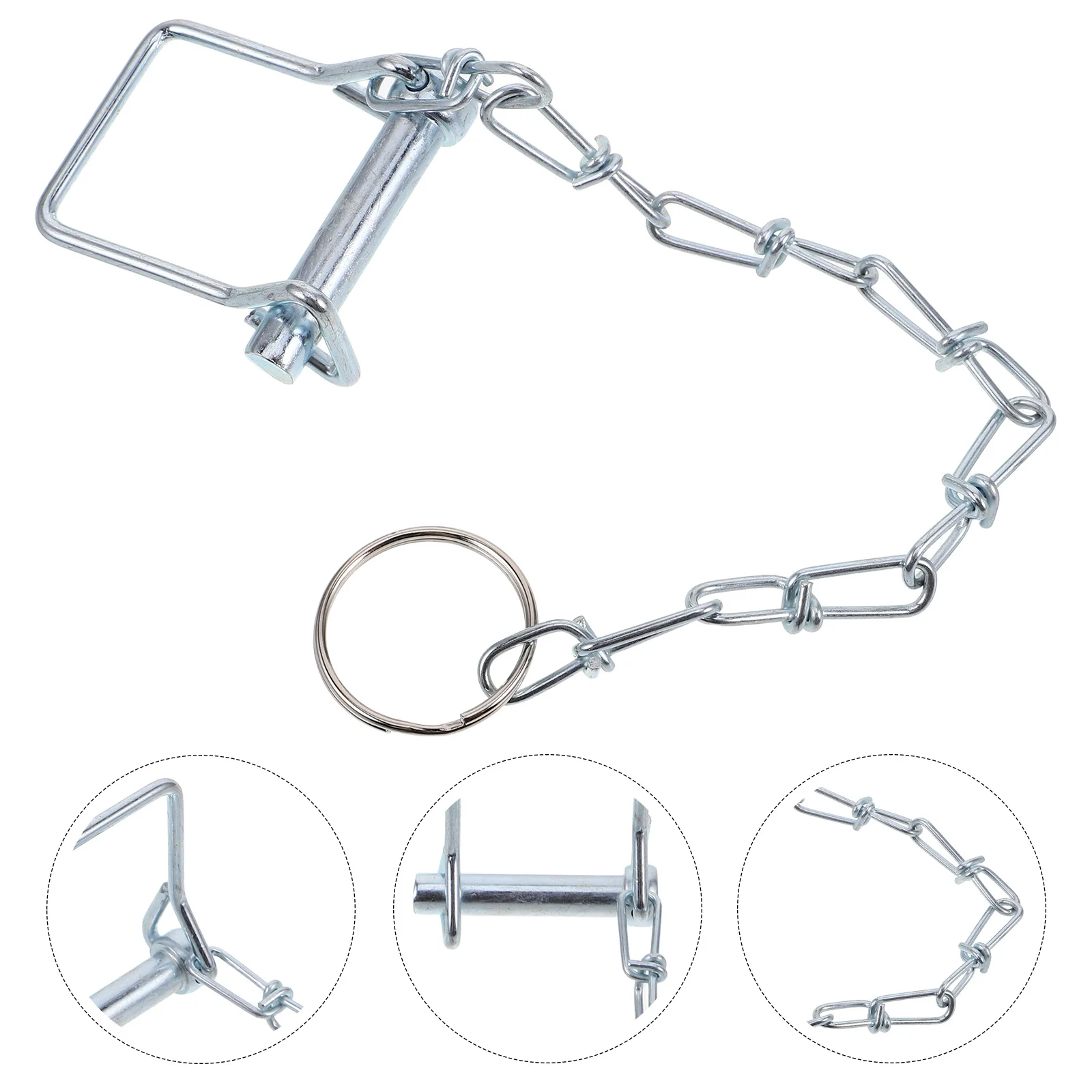 

Galvanized Trailer Safety Pin Heavy Duty Steel Coupler Pin Chain Secure Trailer Hitch Lock Pins Stabilizer Hitch Pins