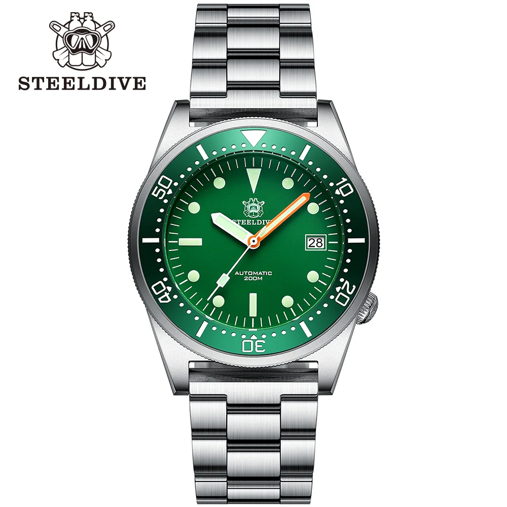 NEW STEELDIVE SD1979 Luxury Mechanical Dive Watch 200M Waterproof NH35 Automatic Movement Swiss Luminous Shark Men\'s Wristwatch